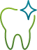 Icon of a sparkling tooth