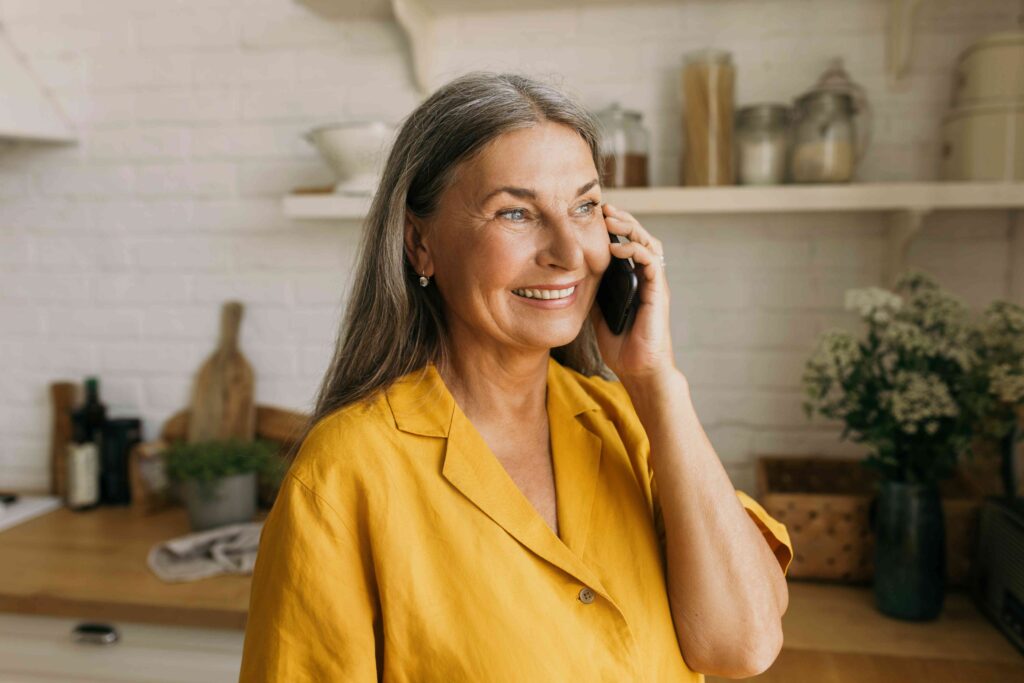 Woman talking on the phone